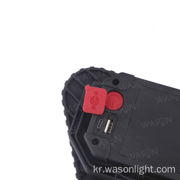 Wason Professional 30W COB+RED SMD USB 충전식 검색 조명 Ultra Bright High Power LED Power Bank와 홍수 검색 조명